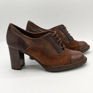 Hispanitas Brown Pollie Pump Lace Up Boots Size 38 / 7.5